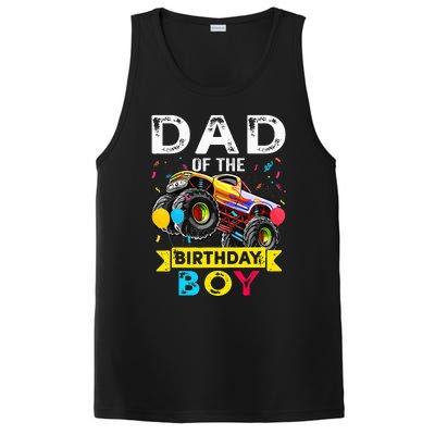 Dad Of The Birthday Boy Monster Truck Birthday PosiCharge Competitor Tank