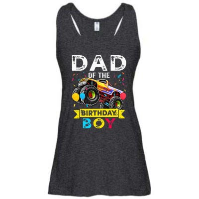 Dad Of The Birthday Boy Monster Truck Birthday Ladies Essential Flowy Tank