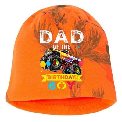 Dad Of The Birthday Boy Monster Truck Birthday Kati - Camo Knit Beanie