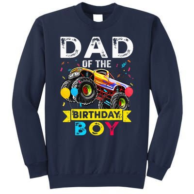 Dad Of The Birthday Boy Monster Truck Birthday Sweatshirt