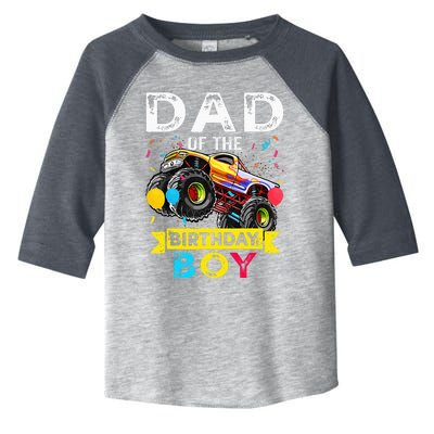 Dad Of The Birthday Boy Monster Truck Birthday Toddler Fine Jersey T-Shirt