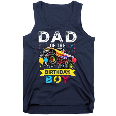 Dad Of The Birthday Boy Monster Truck Birthday Tank Top