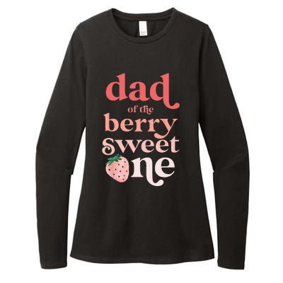 Dad Of The Berry Sweet One Strawberry First Birthday 1st Womens CVC Long Sleeve Shirt