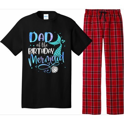 Dad Of The Birthday Mermaid Family Matching Party Squad Pajama Set