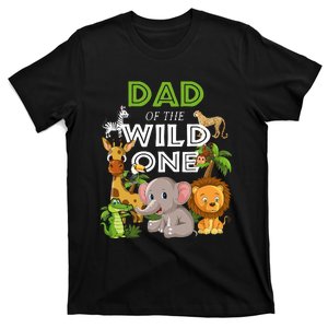 Dad Of The Wild One Zoo Birthday Safari Jungle Animal T-Shirt