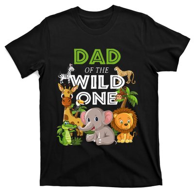 Dad Of The Wild One Zoo Birthday Safari Jungle Animal T-Shirt