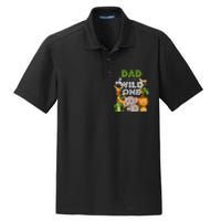 Dad Of The Wild One Zoo Birthday Safari Jungle Animal Dry Zone Grid Polo