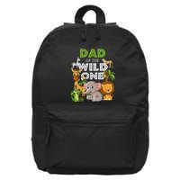 Dad Of The Wild One Zoo Birthday Safari Jungle Animal 16 in Basic Backpack
