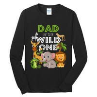 Dad Of The Wild One Zoo Birthday Safari Jungle Animal Tall Long Sleeve T-Shirt