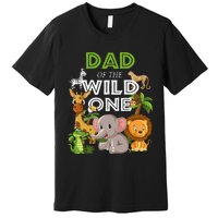 Dad Of The Wild One Zoo Birthday Safari Jungle Animal Premium T-Shirt