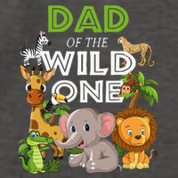 Dad Of The Wild One Zoo Birthday Safari Jungle Animal Vector Backpack