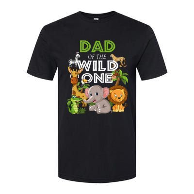 Dad Of The Wild One Zoo Birthday Safari Jungle Animal Softstyle CVC T-Shirt