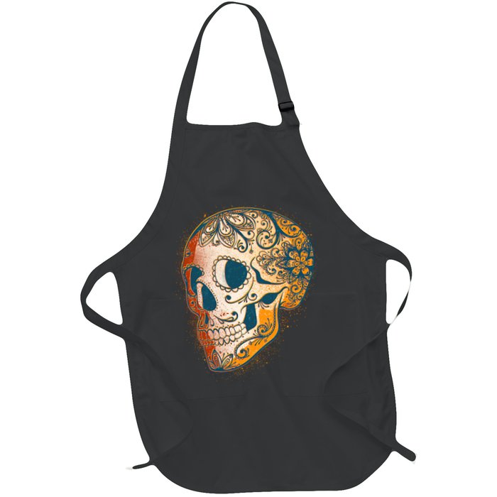 Day Of The Dead Grunge Sugar Skull Apron