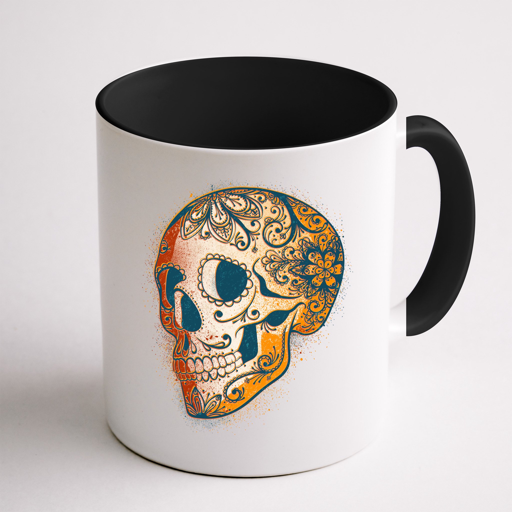 Day Of The Dead Grunge Sugar Skull Mug