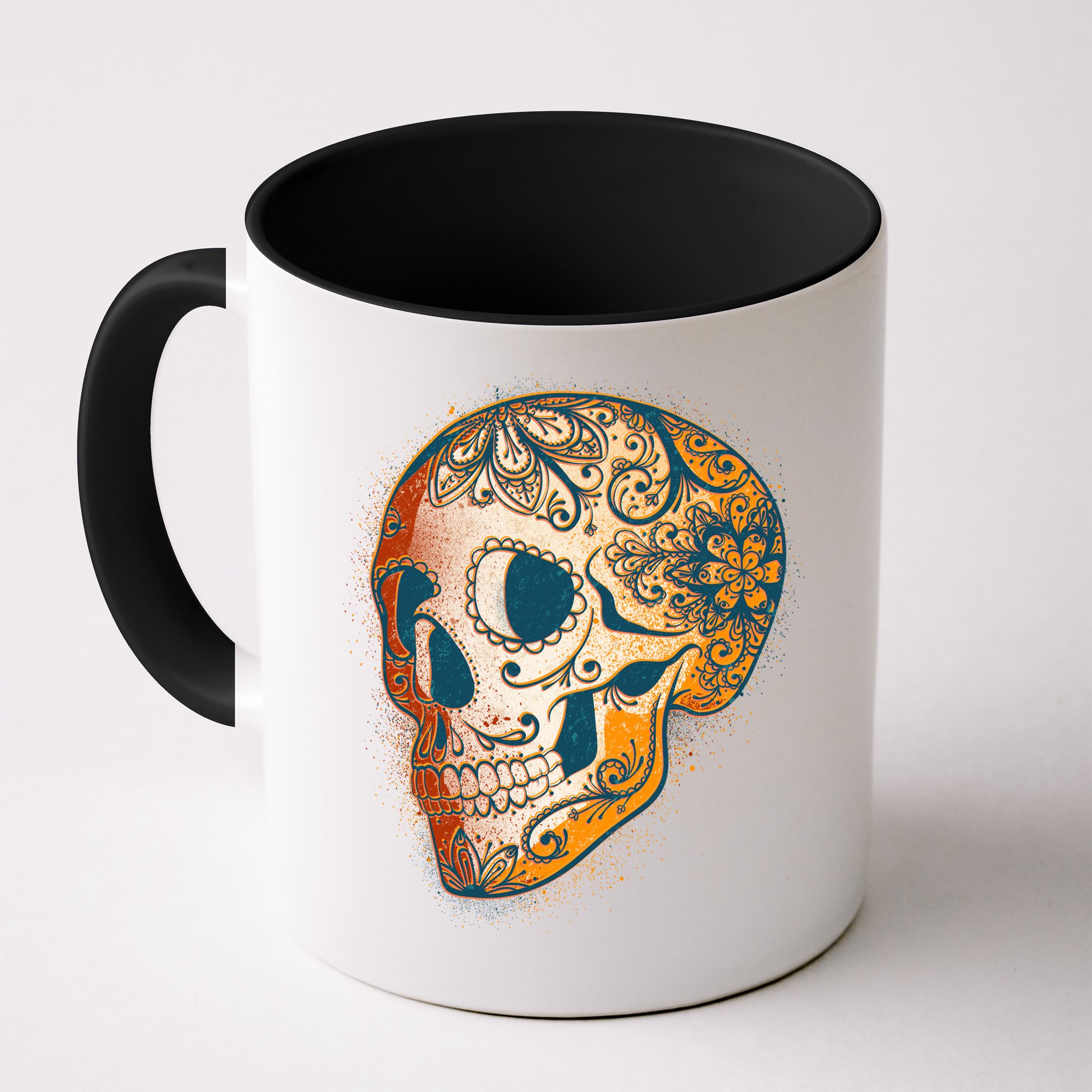 Day Of The Dead Grunge Sugar Skull Mug