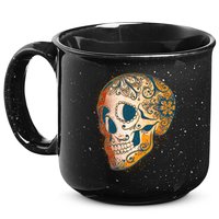 Day Of The Dead Grunge Sugar Skull 15oz Campfire Ceramic Mug
