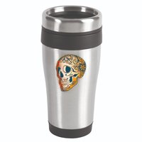 Day Of The Dead Grunge Sugar Skull 16oz Travel Tumbler