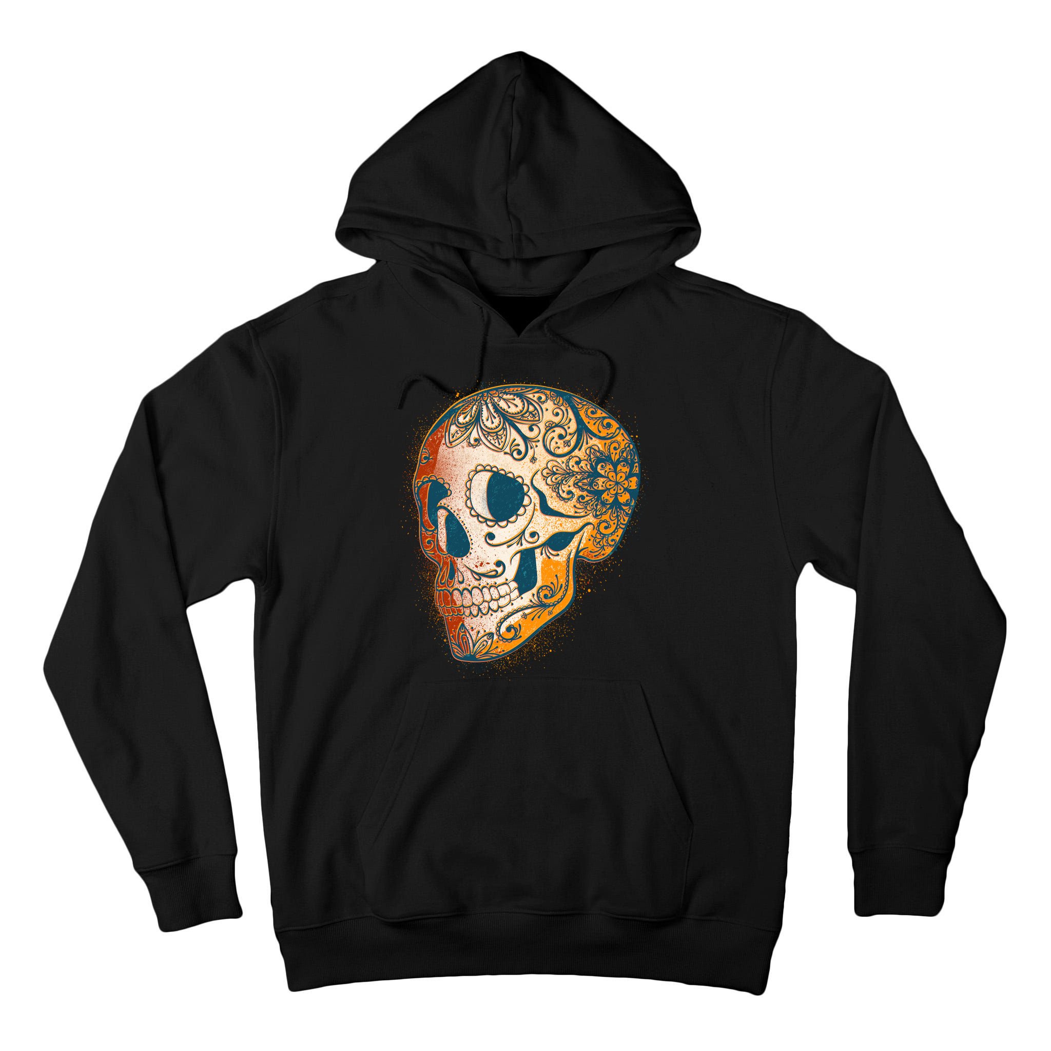 Day Of The Dead Grunge Sugar Skull Tall Hoodie