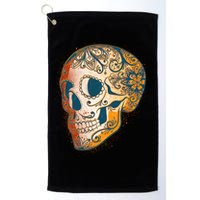 Day Of The Dead Grunge Sugar Skull Golf Towel