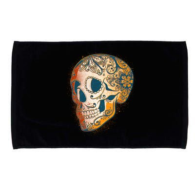 Day Of The Dead Grunge Sugar Skull Microfiber Hand Towel