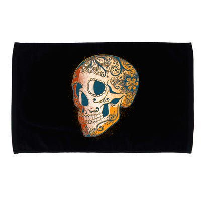 Day Of The Dead Grunge Sugar Skull Microfiber Hand Towel