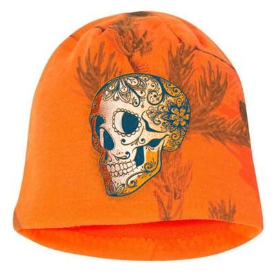 Day Of The Dead Grunge Sugar Skull Kati - Camo Knit Beanie