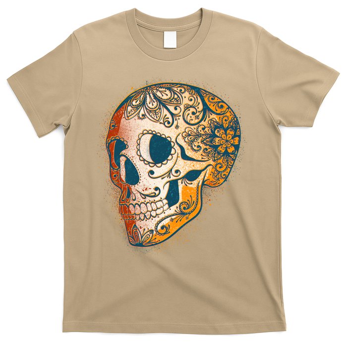 Day Of The Dead Grunge Sugar Skull T-Shirt
