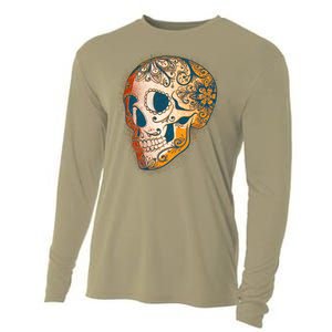 Day Of The Dead Grunge Sugar Skull Cooling Performance Long Sleeve Crew