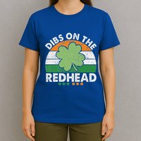 Dibs On The Redhead Funny St Patricks Day T-Shirt