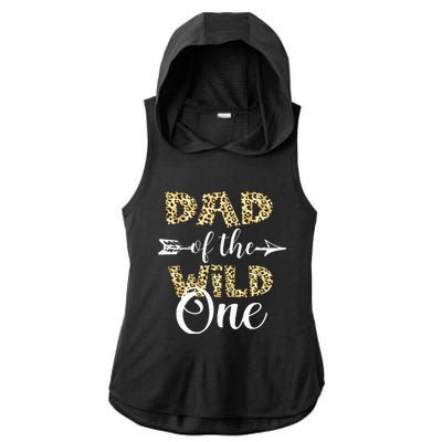 Dad Of The Wild One Zoo Themed 1st Birthday Party Ladies PosiCharge Tri-Blend Wicking Draft Hoodie Tank