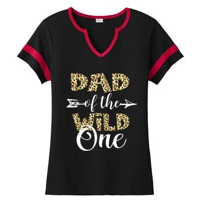 Dad Of The Wild One Zoo Themed 1st Birthday Party Ladies Halftime Notch Neck Tee