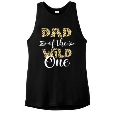 Dad Of The Wild One Zoo Themed 1st Birthday Party Ladies PosiCharge Tri-Blend Wicking Tank