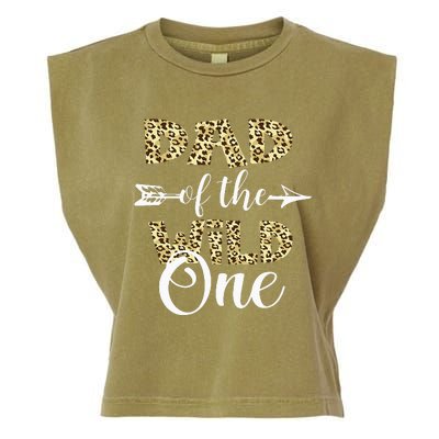 Dad Of The Wild One Zoo Themed 1st Birthday Party Garment-Dyed Women's Muscle Tee