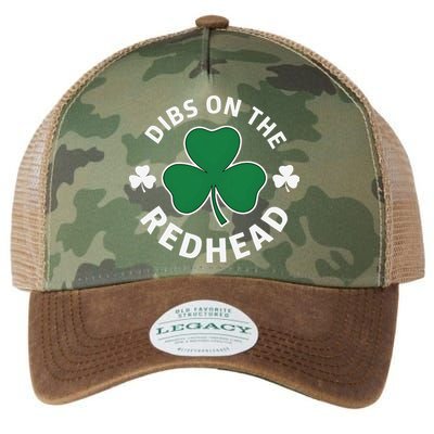 Dibs On The Redhead Shamrock St Patricks Day Legacy Tie Dye Trucker Hat