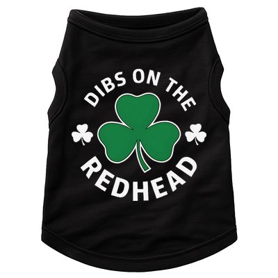 Dibs On The Redhead Shamrock St Patricks Day Doggie Tank