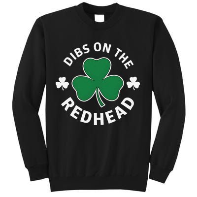 Dibs On The Redhead Shamrock St Patricks Day Sweatshirt