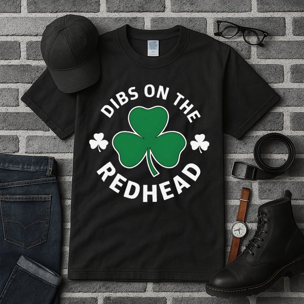 Dibs On The Redhead Shamrock St Patricks Day Tall T-Shirt