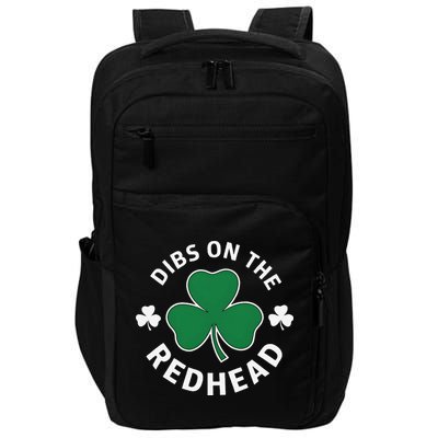 Dibs On The Redhead Shamrock St Patricks Day Impact Tech Backpack