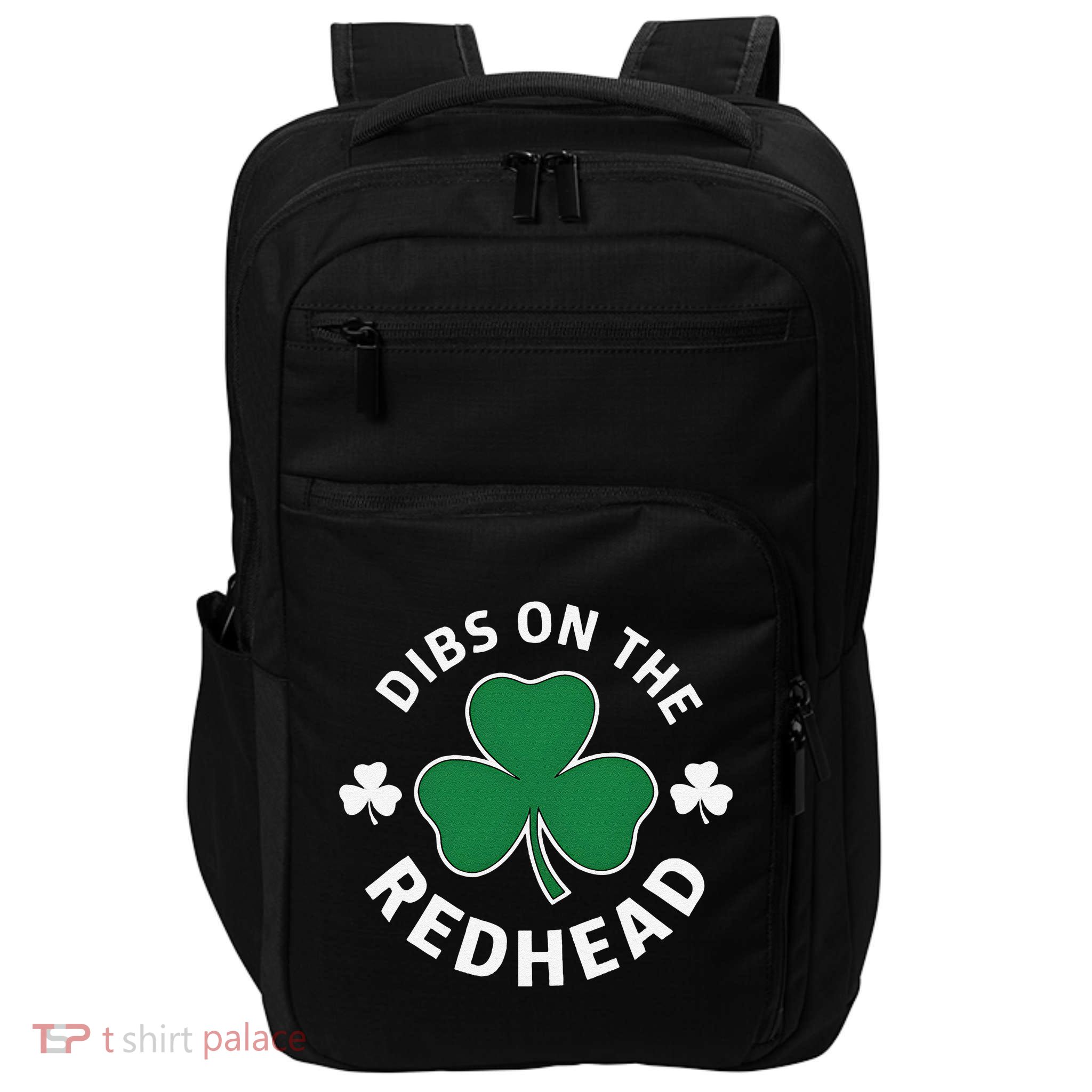 Dibs On The Redhead Shamrock St Patricks Day Impact Tech Backpack