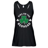 Dibs On The Redhead Shamrock St Patricks Day Ladies Essential Flowy Tank