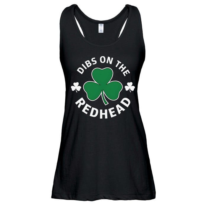 Dibs On The Redhead Shamrock St Patricks Day Ladies Essential Flowy Tank