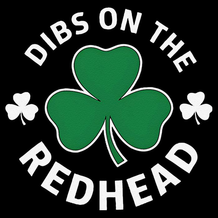 Dibs On The Redhead Shamrock St Patricks Day Flat Bill Trucker Hat