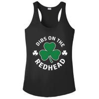 Dibs On The Redhead Shamrock St Patricks Day Ladies PosiCharge Competitor Racerback Tank