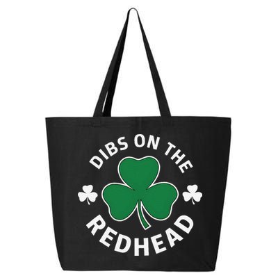 Dibs On The Redhead Shamrock St Patricks Day 25L Jumbo Tote