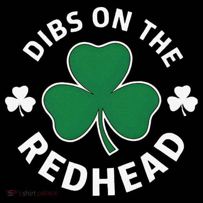 Dibs On The Redhead Shamrock St Patricks Day Baby Bodysuit