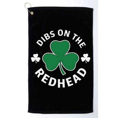 Dibs On The Redhead Shamrock St Patricks Day Golf Towel