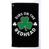 Dibs On The Redhead Shamrock St Patricks Day Golf Towel