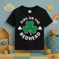 Dibs On The Redhead Shamrock St Patricks Day Toddler T-Shirt
