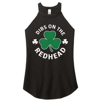 Dibs On The Redhead Shamrock St Patricks Day Women's Perfect Tri Rocker Tank