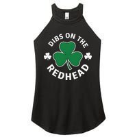 Dibs On The Redhead Shamrock St Patricks Day Women's Perfect Tri Rocker Tank